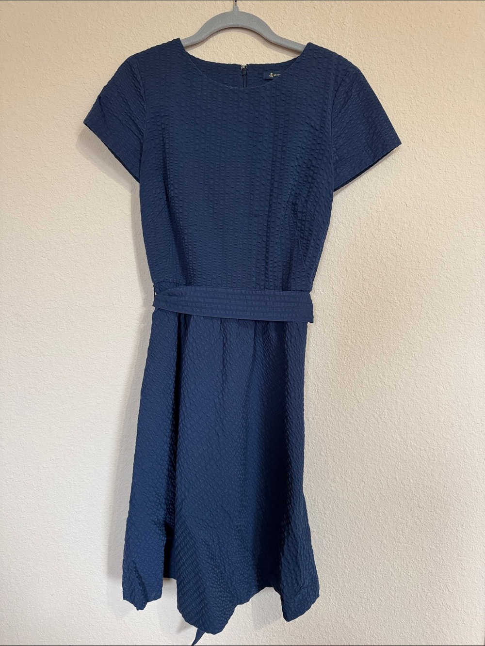 Brooks Brothers Navy Textured Sheath Dress